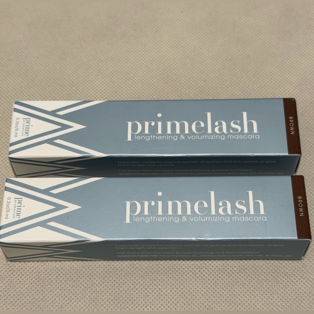 2-Pack Prime Prometics PrimeLash Mascara Lengthening & Volumizing BROWN, New